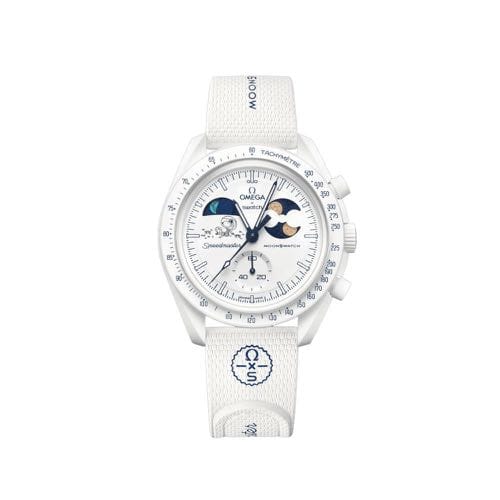 OMEG.A-SWATCH SUN MOON EDITION WHITE COLOR