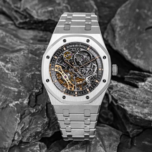 AUDEMAR_S PIGUET ROYAL OAK SKELETON AUTOMATIC STEEL-GREY