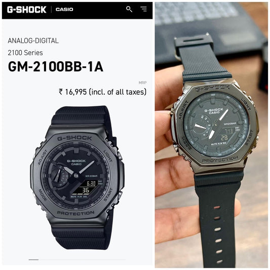 G-SHOC-K GM- 2160 | Metal Dial | 1:1 Quality| BLACK